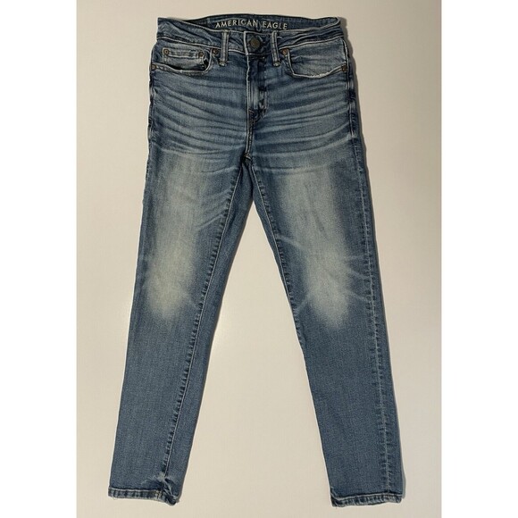 American Eagle Airflex+ Skinny Jeans 29x30 Medium Blue - Picture 1 of 13